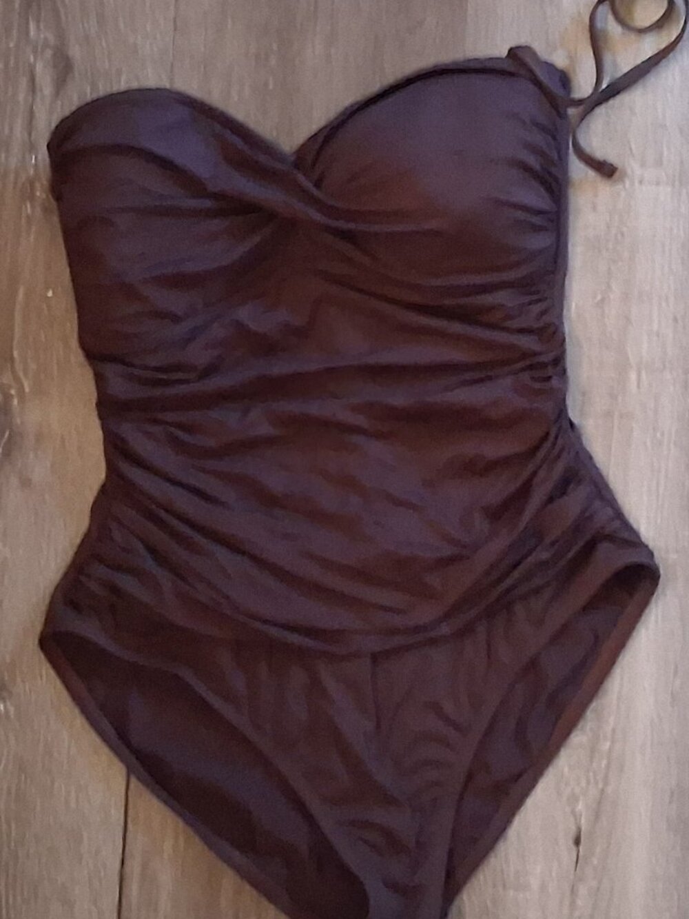 La Blanca Black Strapless One piece sz. 12 NEW